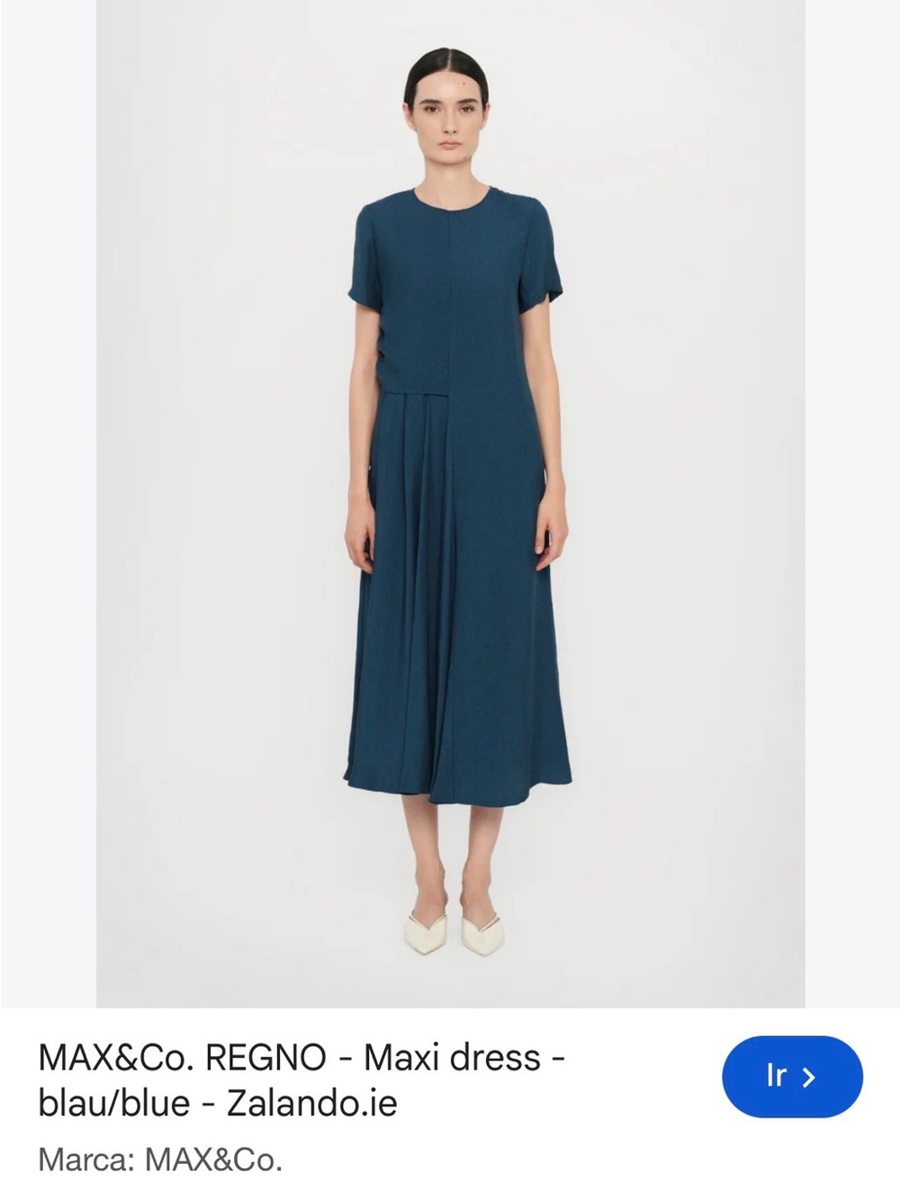 Regno Midi Dress in Deep Blue